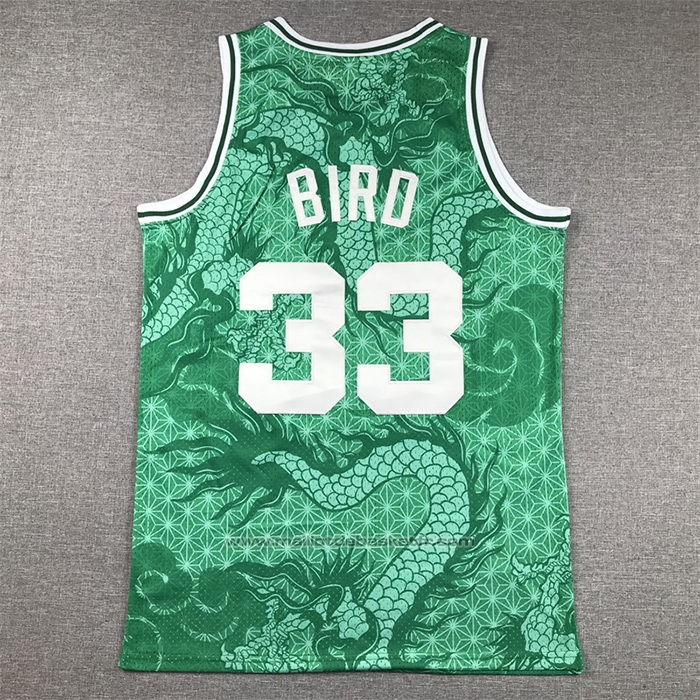 Maillot Boston Celtics Larry Bird #33 Asian Heritage Throwback 1985-86 Vert